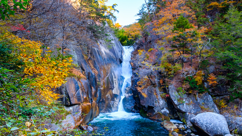 信玄の湯　湯村温泉　日本遺産　紅葉　昇仙峡